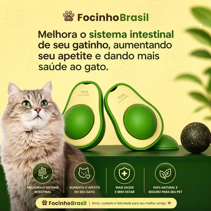 Bola de Catnip formato abacate para Gatos