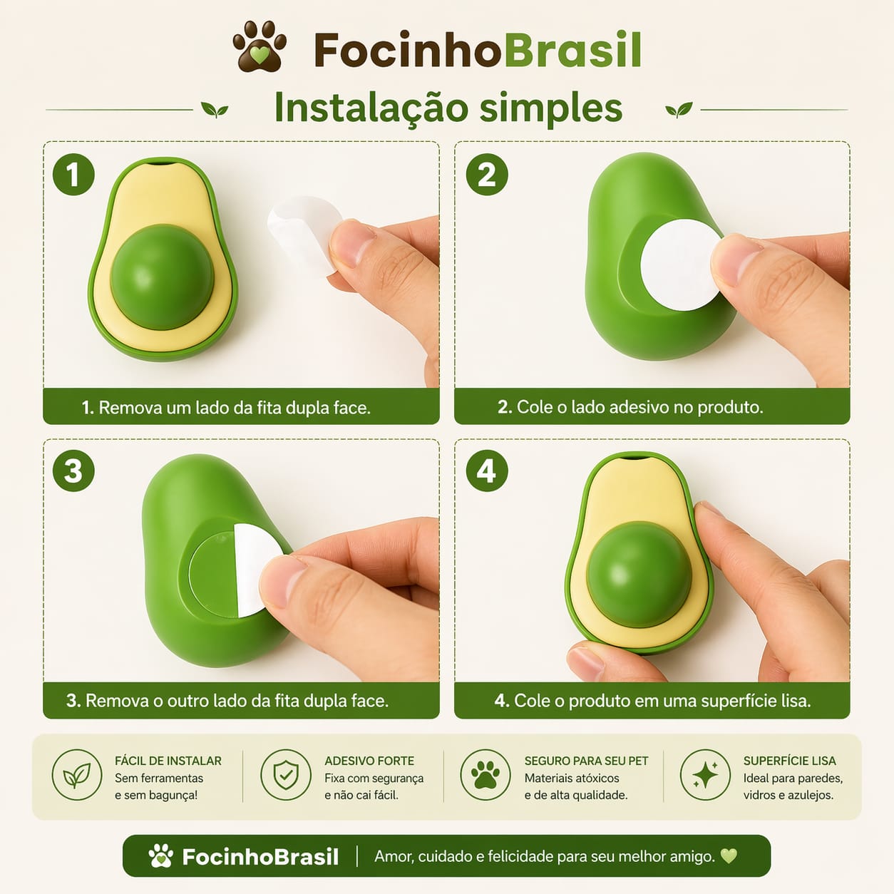 Bola de Catnip formato abacate para Gatos