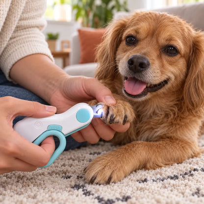 Cortador de unhas para pet com luz LED