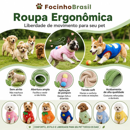 Roupa Pet inverno