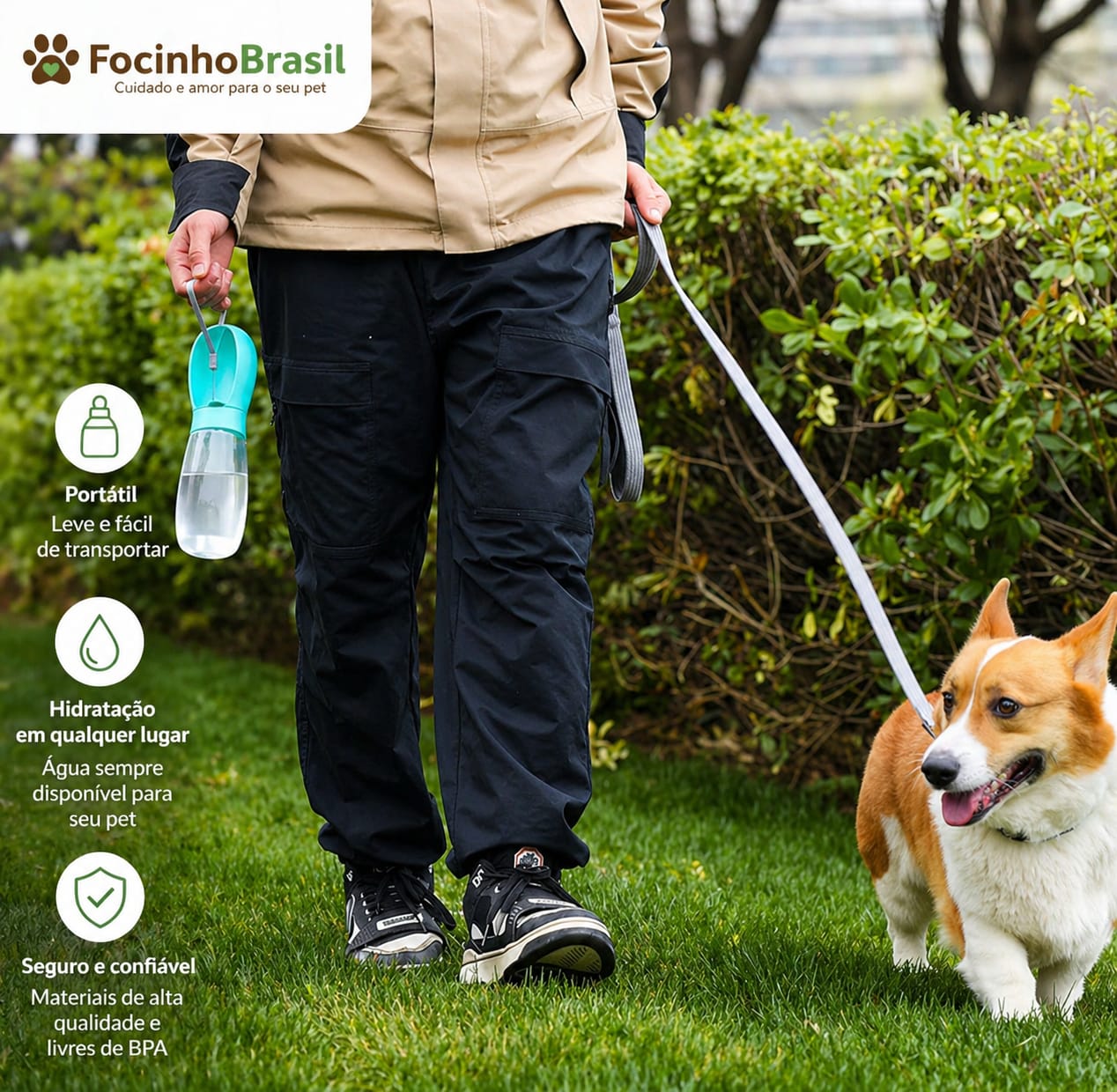 Garrafa portátil para pets
