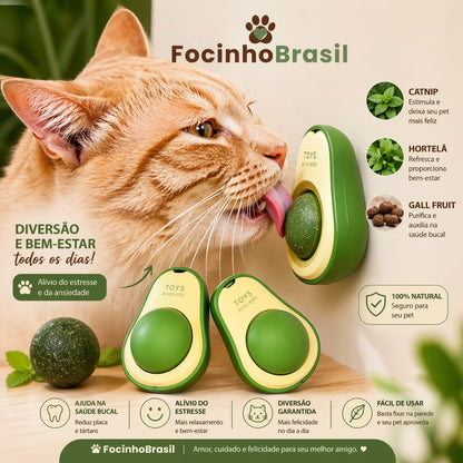 Bola de Catnip formato abacate para Gatos