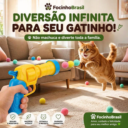 Lançador de bolinhas  para gatos