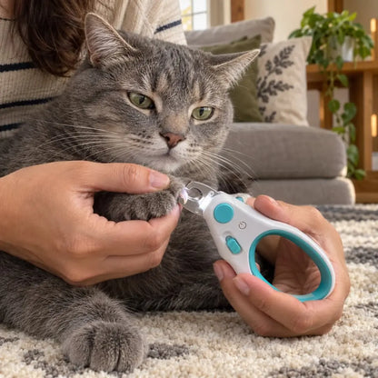 Cortador de unhas para pet com luz LED