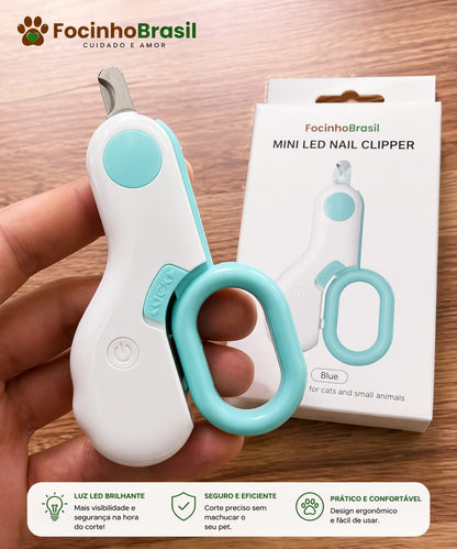 Cortador de unhas para pet com luz LED