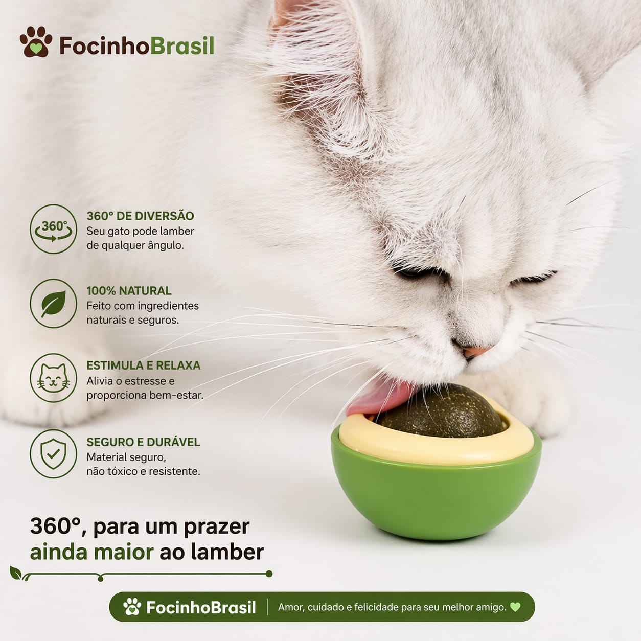 Bola de Catnip formato abacate para Gatos