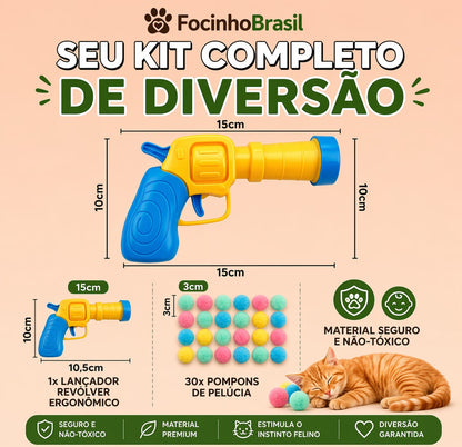 Lançador de bolinhas  para gatos