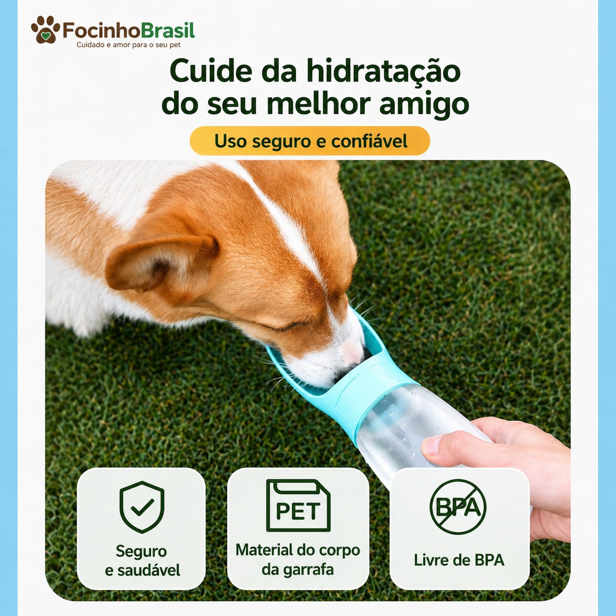 Garrafa portátil para pets