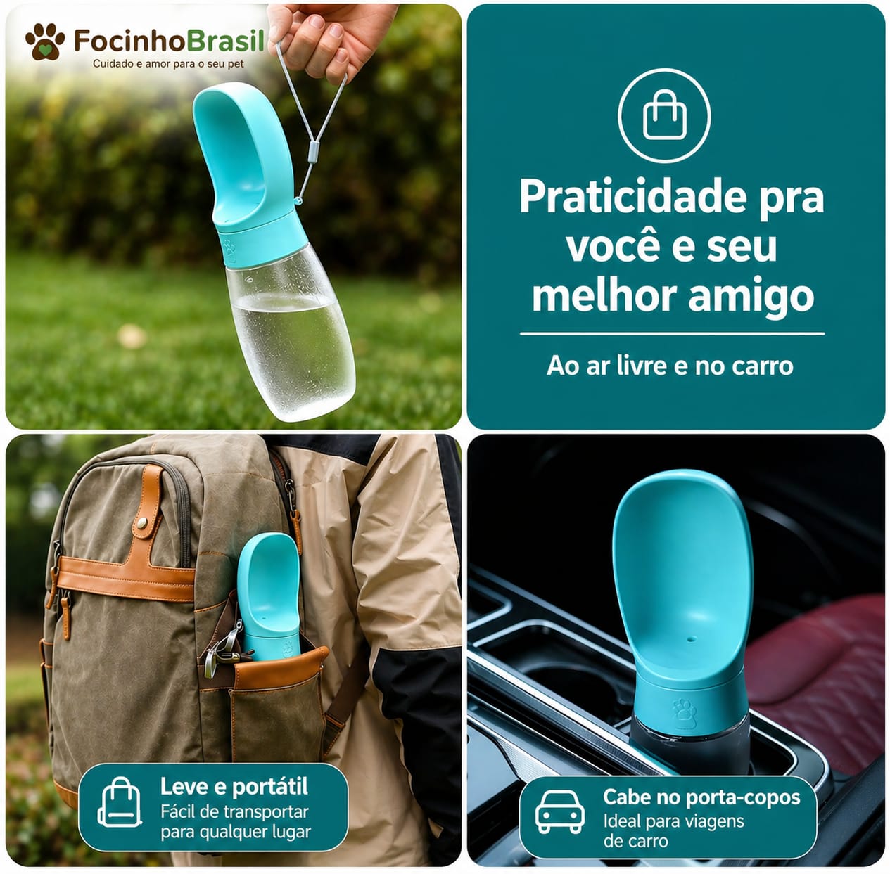Garrafa portátil para pets