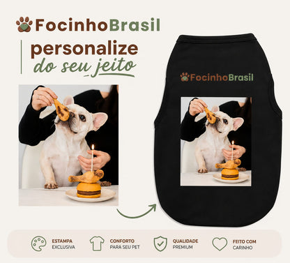 Camiseta Personalizada para Pets – Exclusiva Focinho Brasil