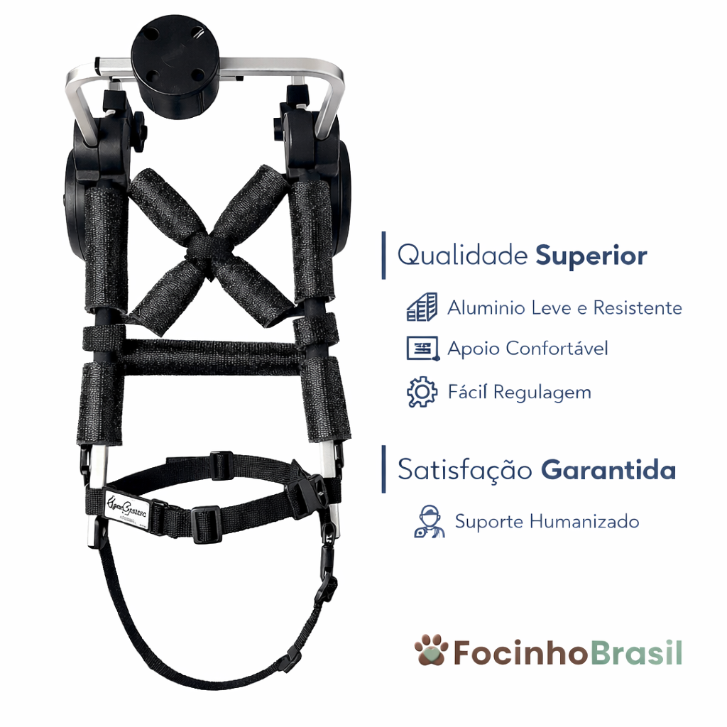 Cadeira de rodas para cachorro  (patas traseiras) tamanho P