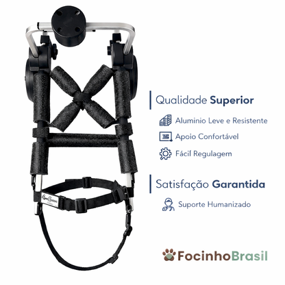 Cadeira de rodas para cachorro  (patas traseiras) tamanho P