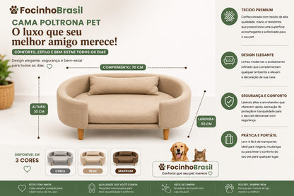 Cama Poltrona Pet Luxo