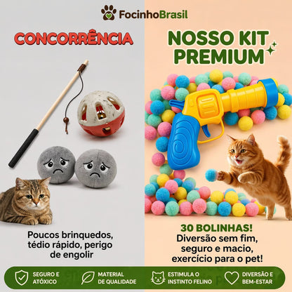 Lançador de bolinhas  para gatos
