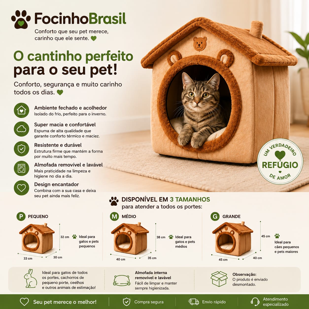 Casinha Pet Focinho Brasil