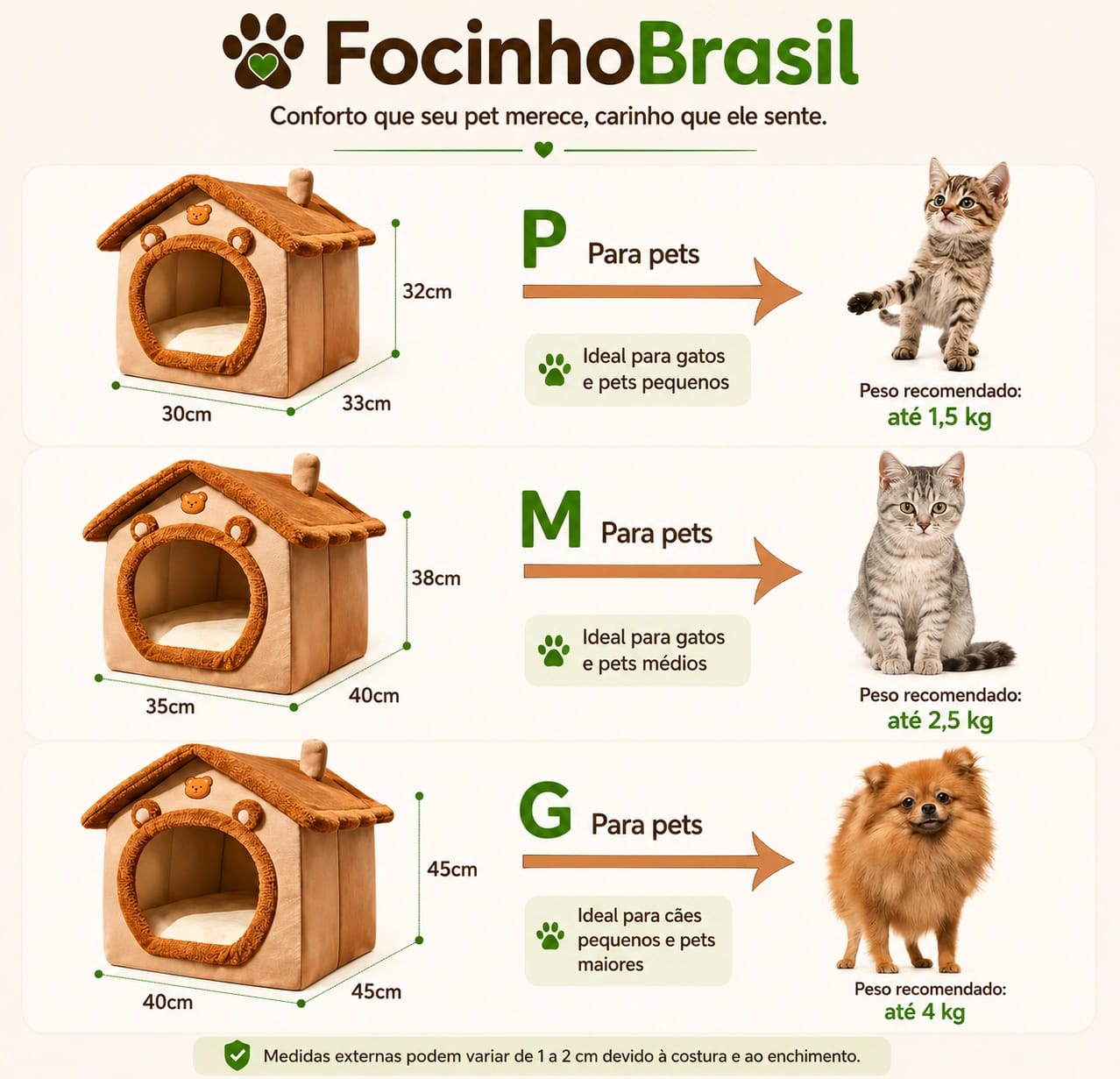 Casinha Pet Focinho Brasil
