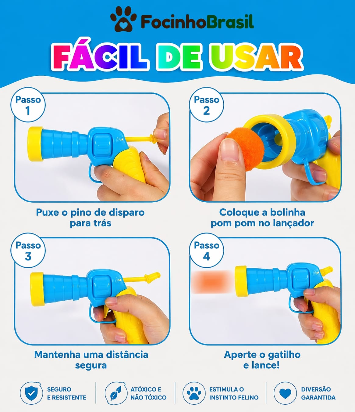 Lançador de bolinhas  para gatos