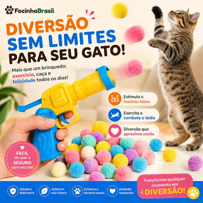 Lançador de bolinhas  para gatos