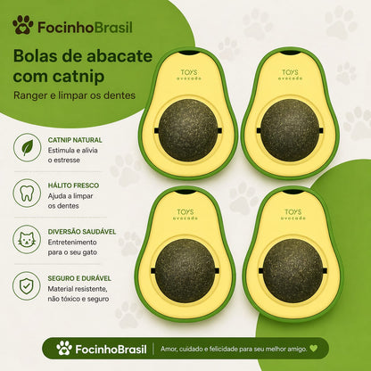Bola de Catnip formato abacate para Gatos