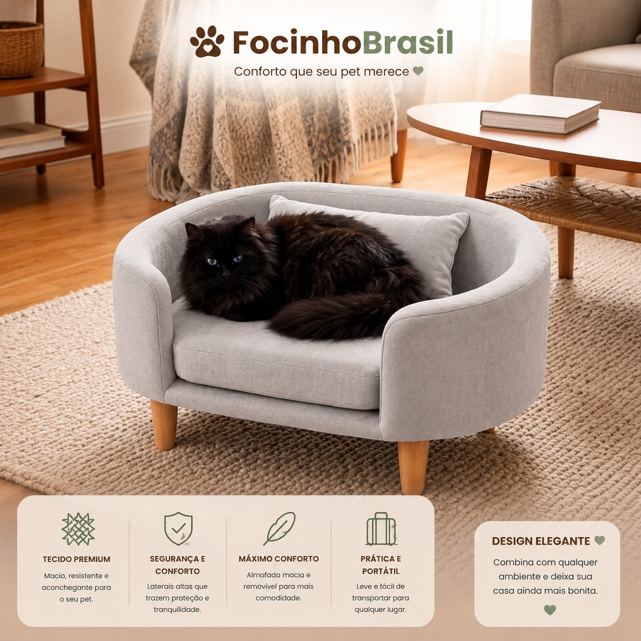 Cama Poltrona Pet Luxo