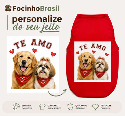 Camiseta Personalizada para Pets – Exclusiva Focinho Brasil