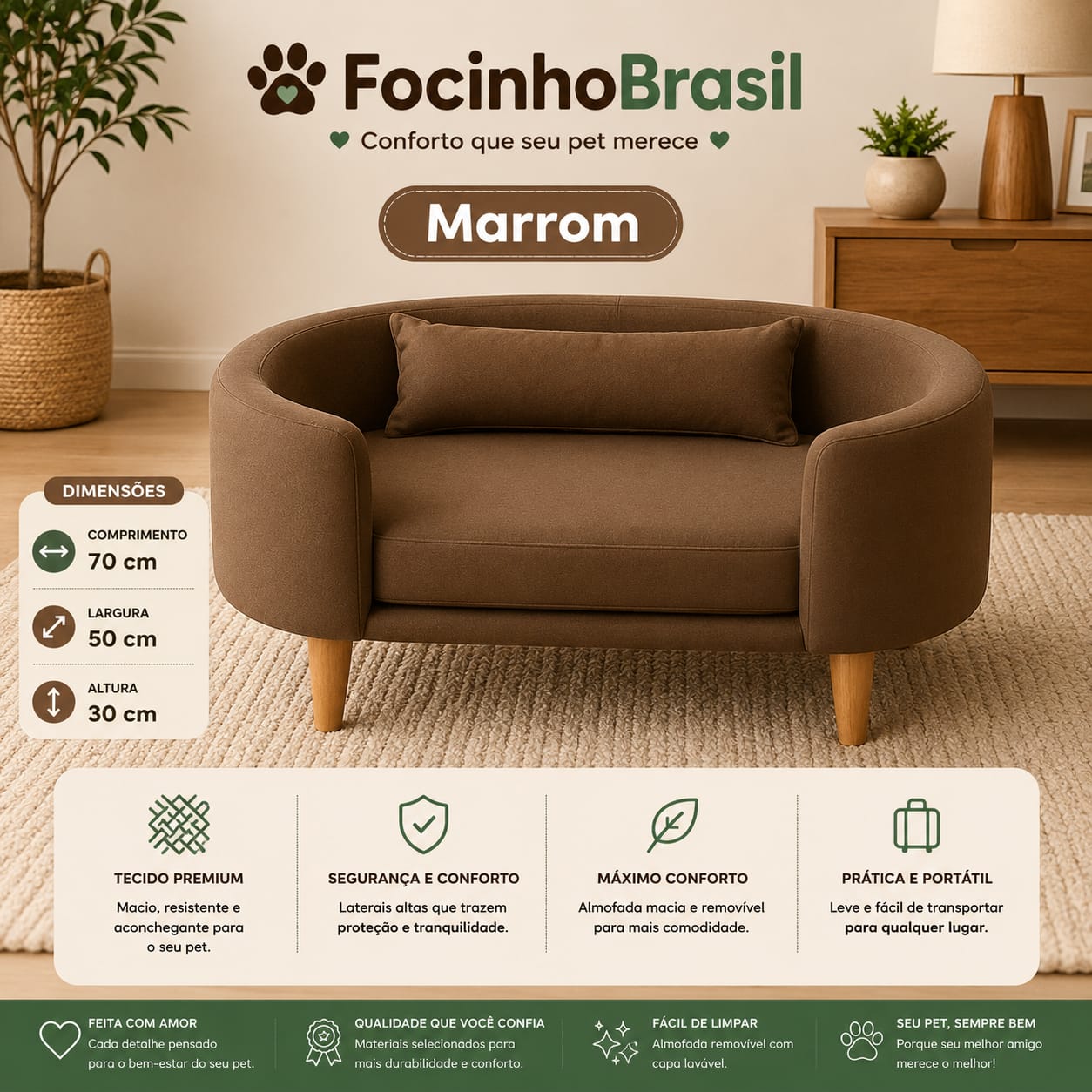 Cama Poltrona Pet Luxo