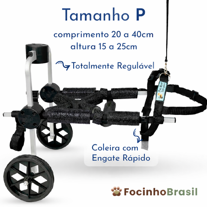Cadeira de rodas para cachorro  (patas traseiras) tamanho P