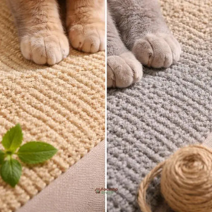 detalhe do carpete premium arranhador para gatos textura resistente às garras
