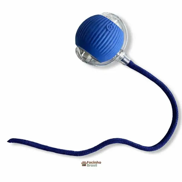 close do brinquedo elétrico interativo para pets feito em silicone e plástico resistente