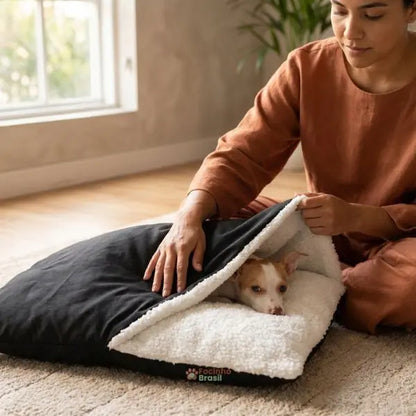 caminha para gato modelo saco de dormir pet aconchegante e confortável
