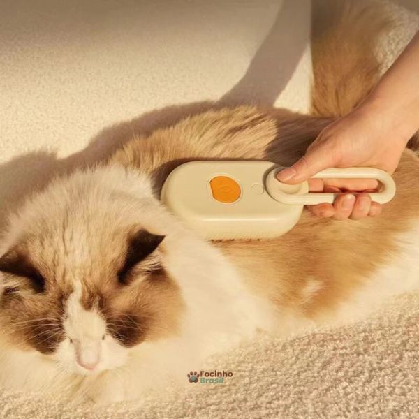 escova elétrica para remover pelos de gatos com dentes macios e massagem