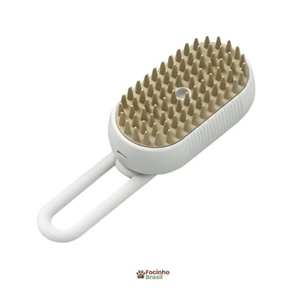 escova elétrica para gatos com tecnologia de vapor para limpeza da pelagem