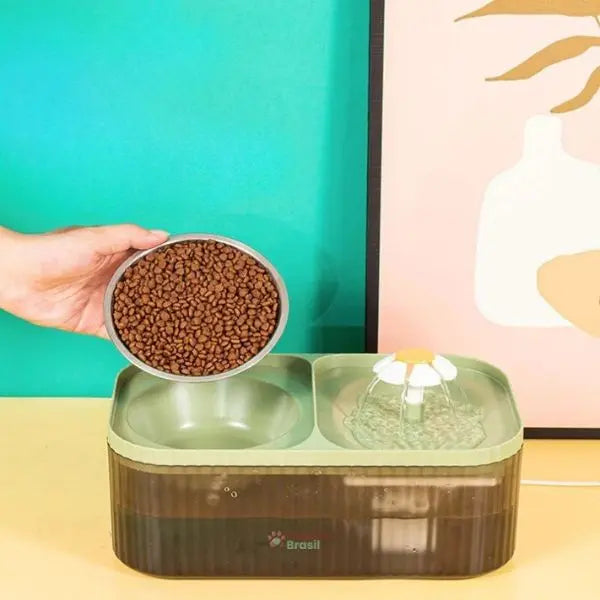 fonte de água para gatos com capacidade de 3 litros e circulação contínua