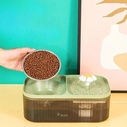 fonte de água para gatos com capacidade de 3 litros e circulação contínua