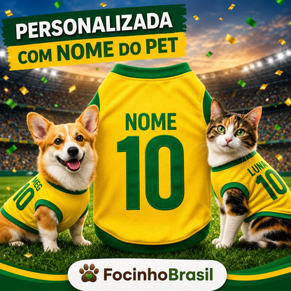 Roupa para Pet Cachorro e Gato - Personalizada Copa Do Mundo