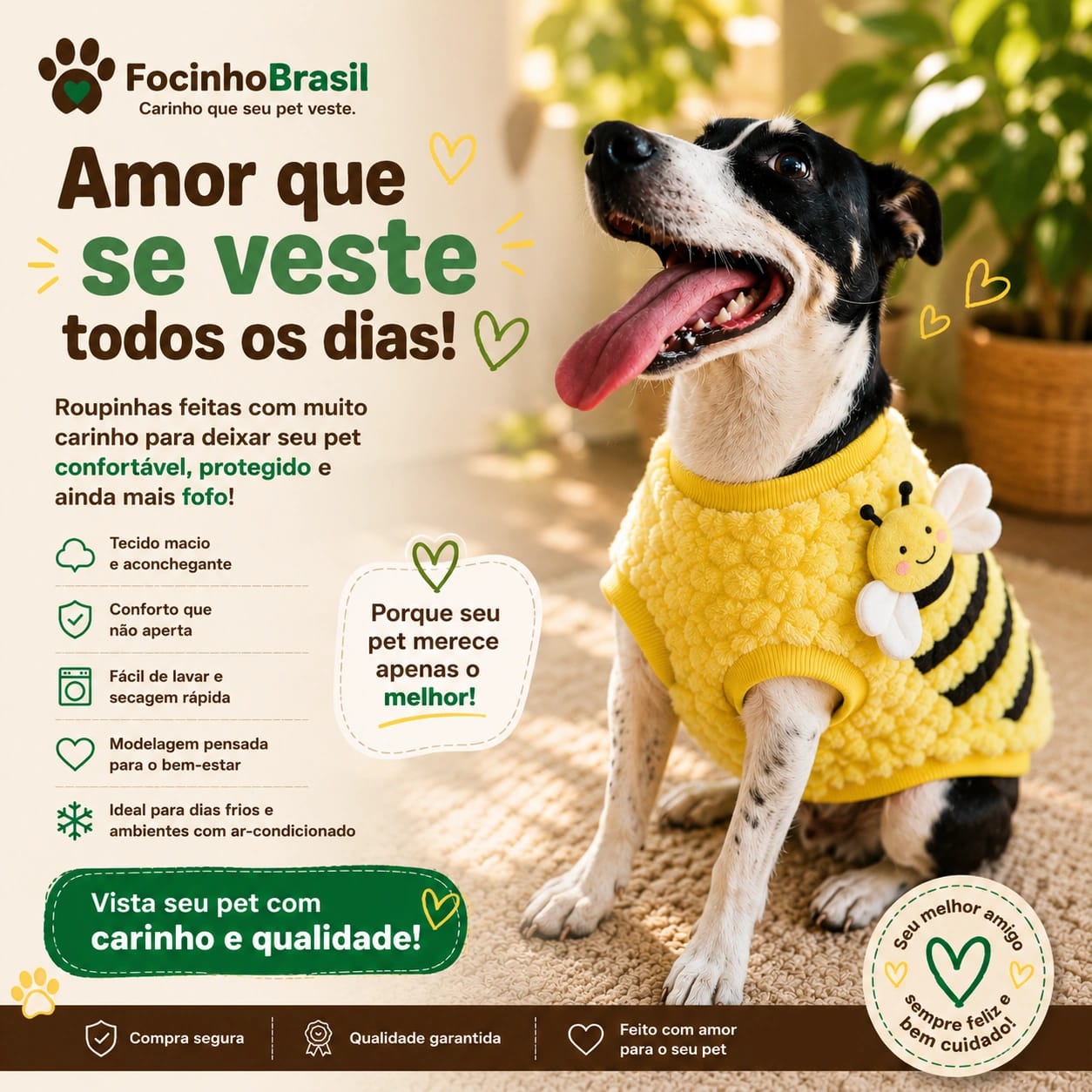 Roupa Pet inverno