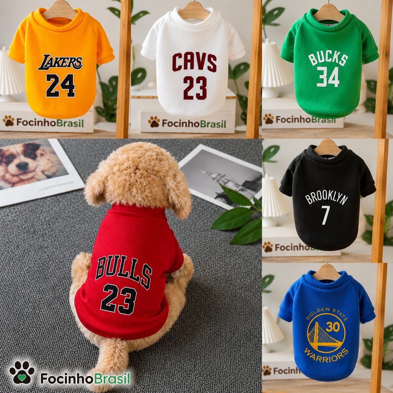 Roupa pet -  Suéter Pet Outono/Inverno NBA