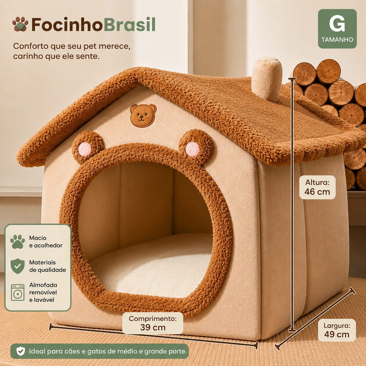 Casinha Pet Focinho Brasil