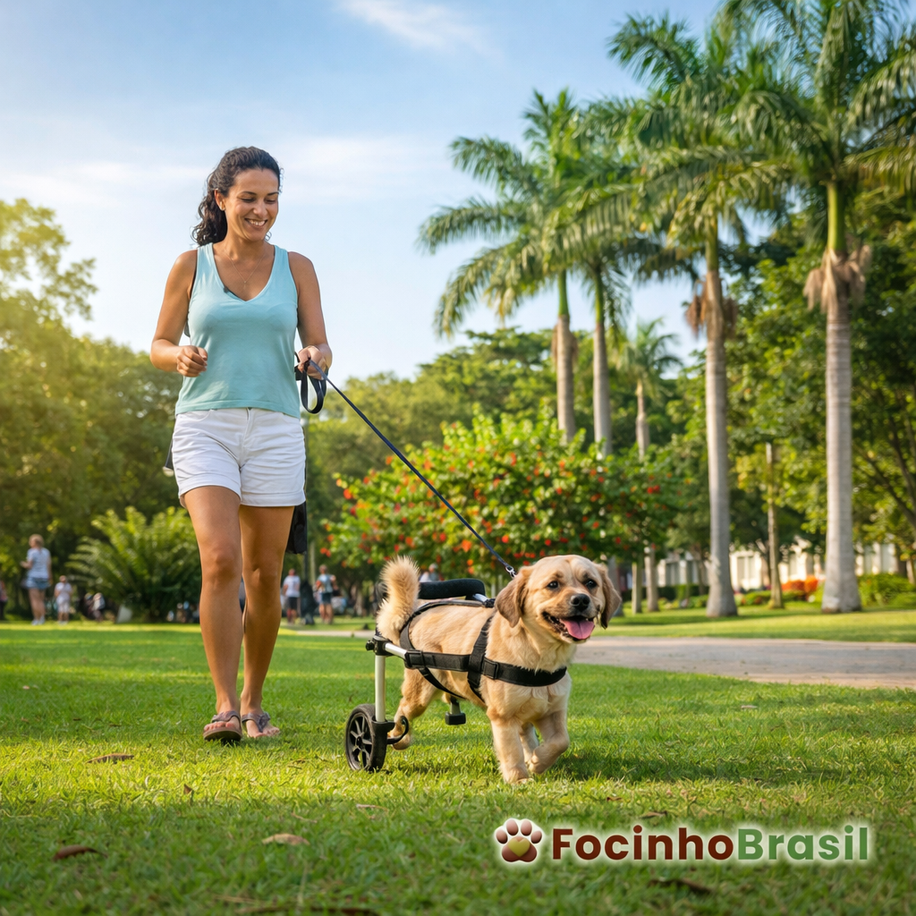 Cadeira de rodas para cachorro  (patas traseiras) tamanho P