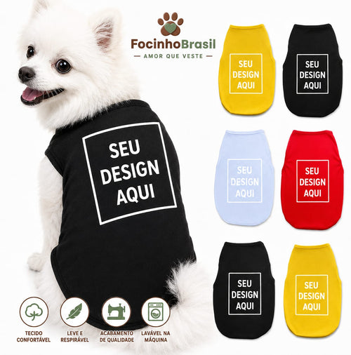 Camiseta Personalizada para Pets – Exclusiva Focinho Brasil