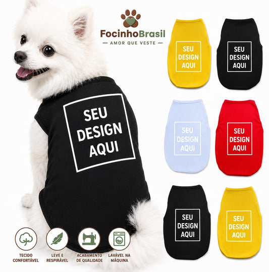 Camiseta Personalizada para Pets – Exclusiva Focinho Brasil