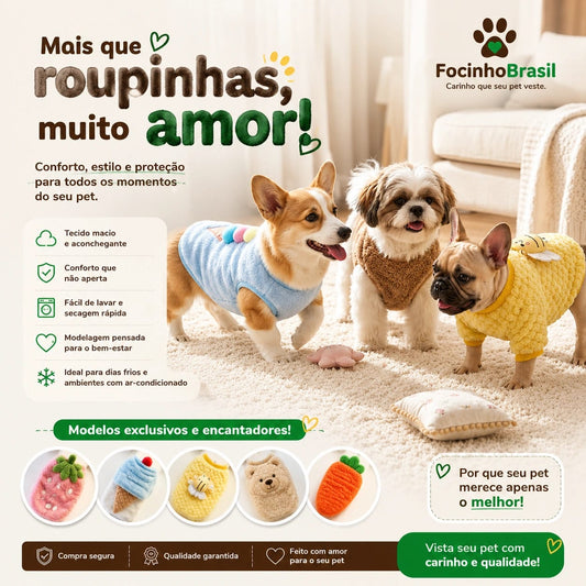 Roupa Pet inverno
