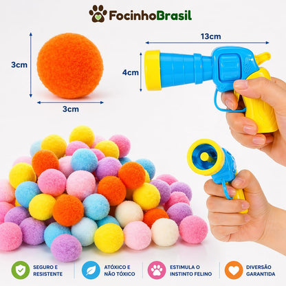 Lançador de bolinhas  para gatos