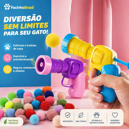 Lançador de bolinhas  para gatos