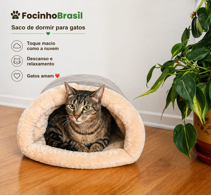 Saco de dormir para gatos Focinho Brasil